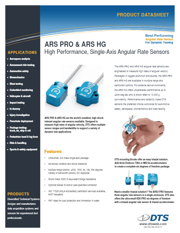 DTS_Datasheet_DTS-ARS-PRO_08-2017