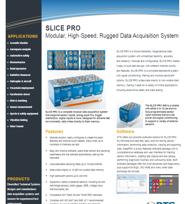 DTS Datasheet – SLICE PRO (2018-05)