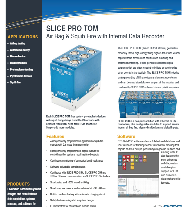 DTS Datasheet – SLICE PRO TOM (2017-03)