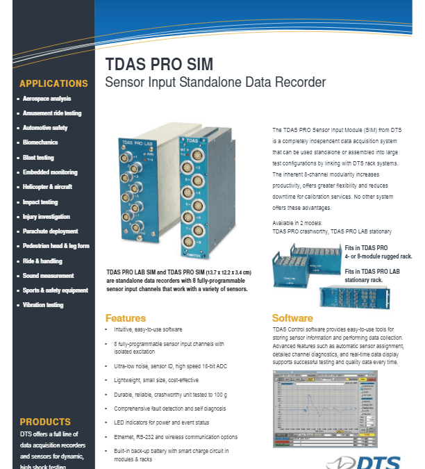 DTS Datasheet – TDAS PRO SIM (2010-06)