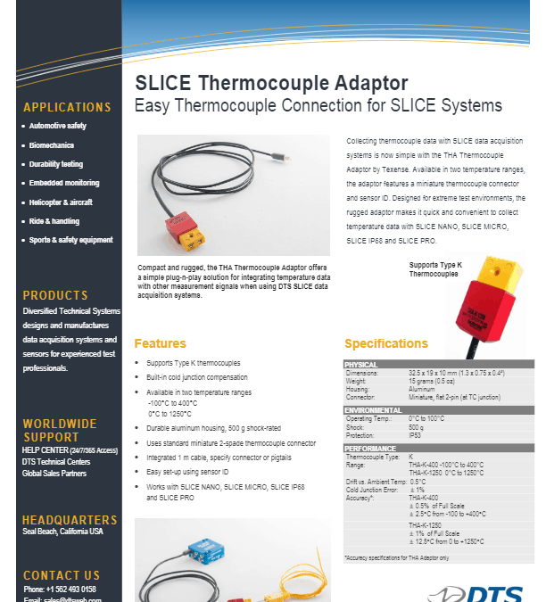 DTS Datasheet – SLICE Thermocouple Adaptor (2019.07)