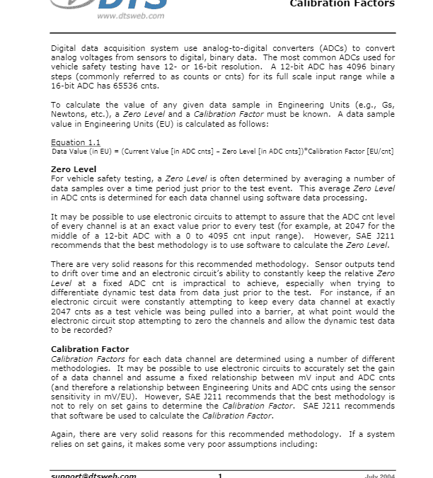 TS-TDASx-Calibration Factor-B