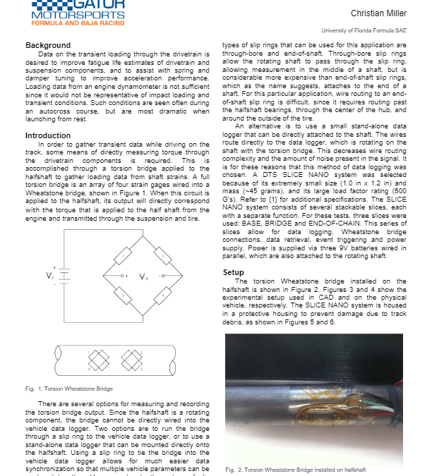 UFFSAE Halfshaft Torque Measurement