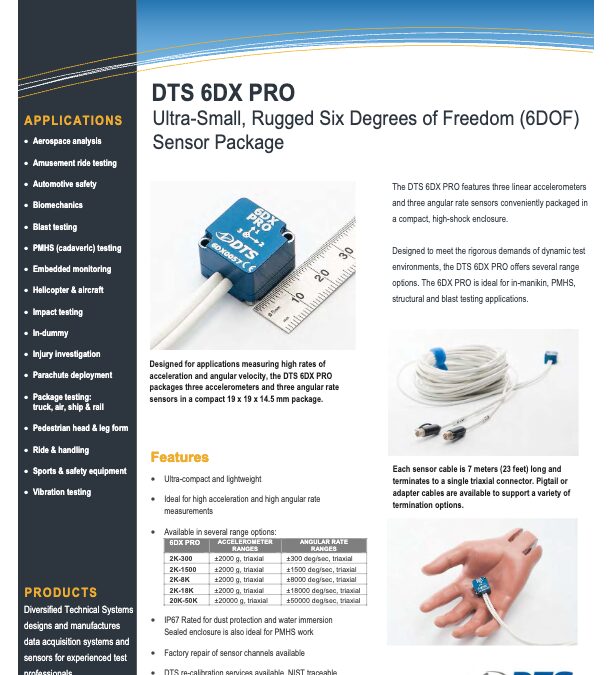 DTS Datasheet 6DX PRO (6DOF) Sensor