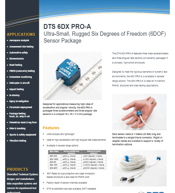 DTS 6DX PRO-A Datasheet