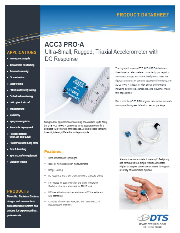 DTS_Datasheet_ACC3-PRO-A_12-2022
