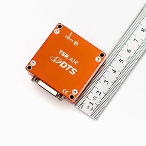 DTS TSR AIR next to Ruler - Rugged Miniature Data Logger
