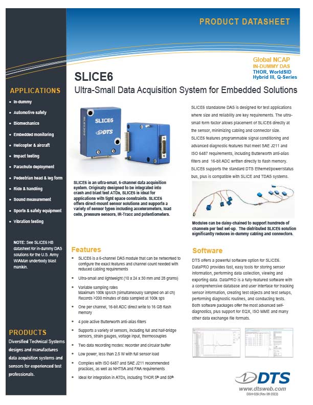 DTS SLICE6 Data Acquisition - Datasheet