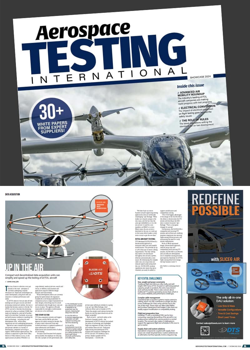 Aerospace Testing International Magazine - DTS Article - Showcase 2024 Issue
