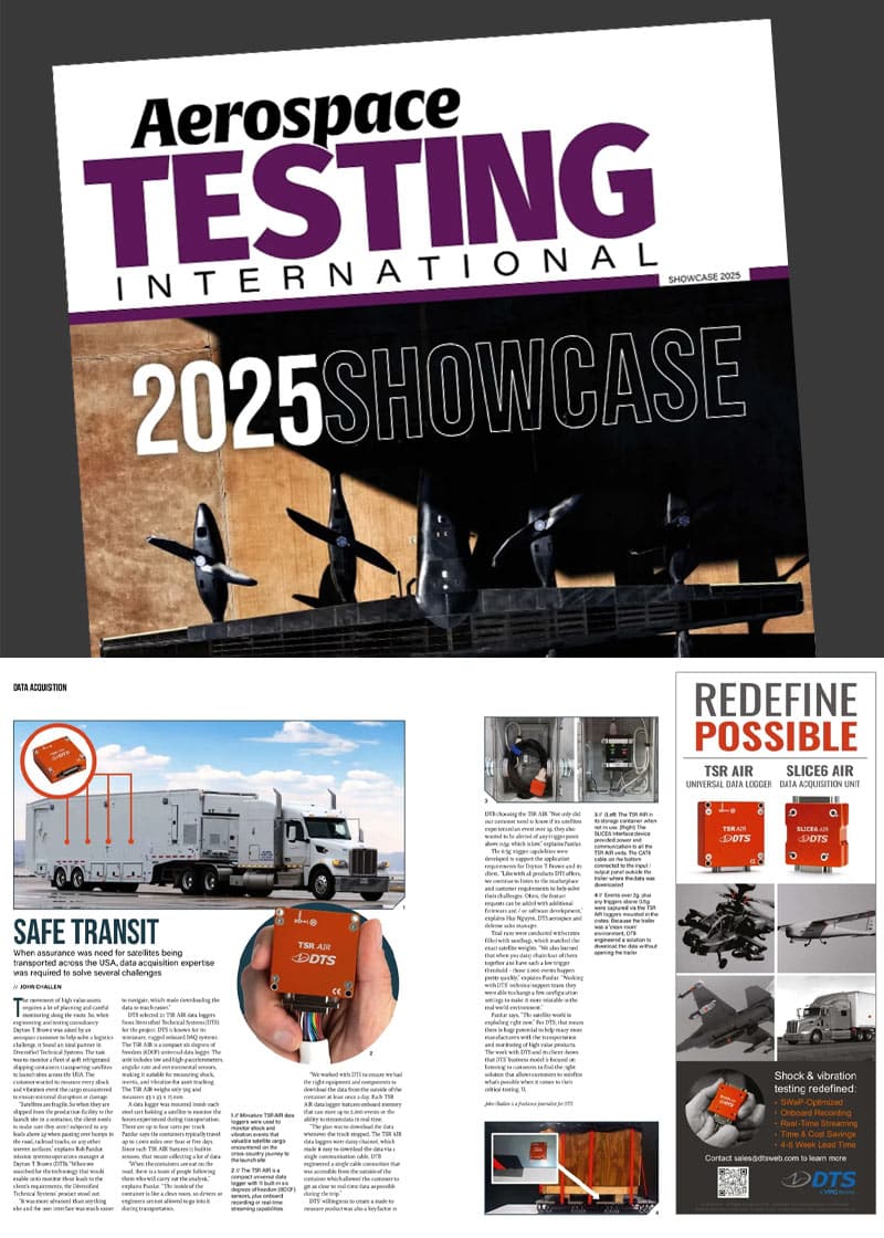 Aerospace Testing International Magazine - DTS Article - Showcase 2025 Issue 