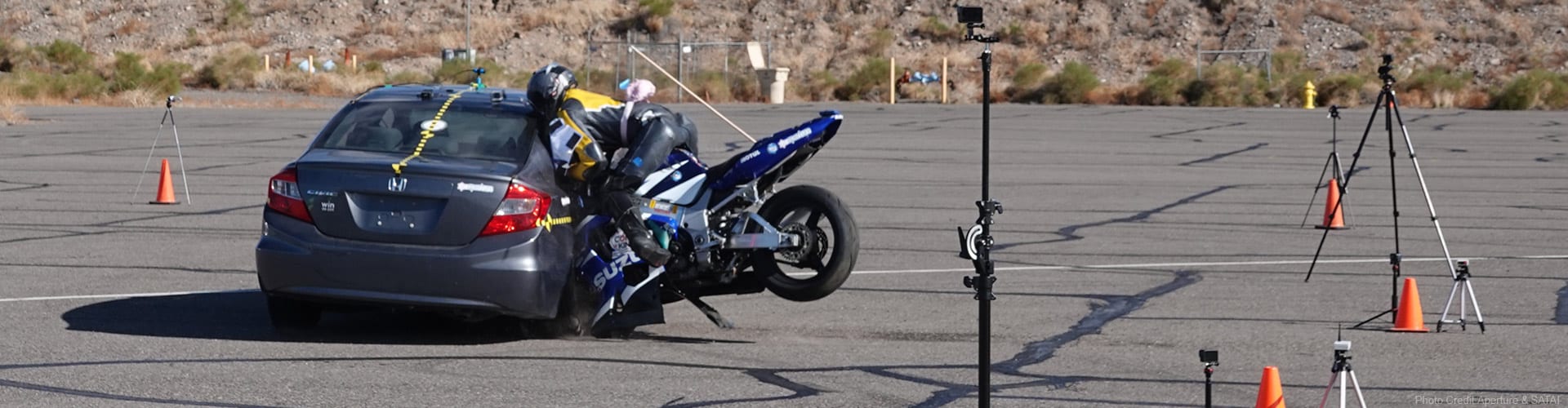 Crash Test Automobile & Motorcycle - Photo Credit Aperture and SATAI