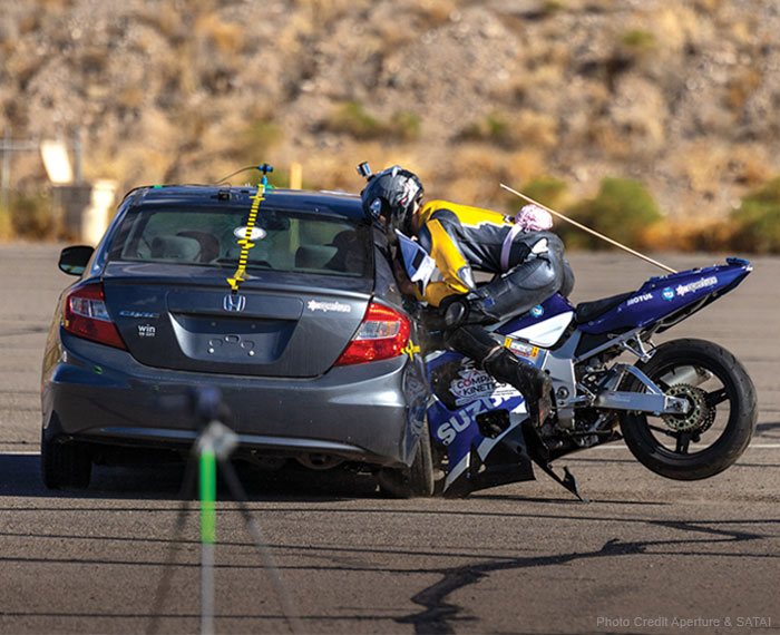 Motorcycle Safety Testing - Photo Credit Aperture &SATAI